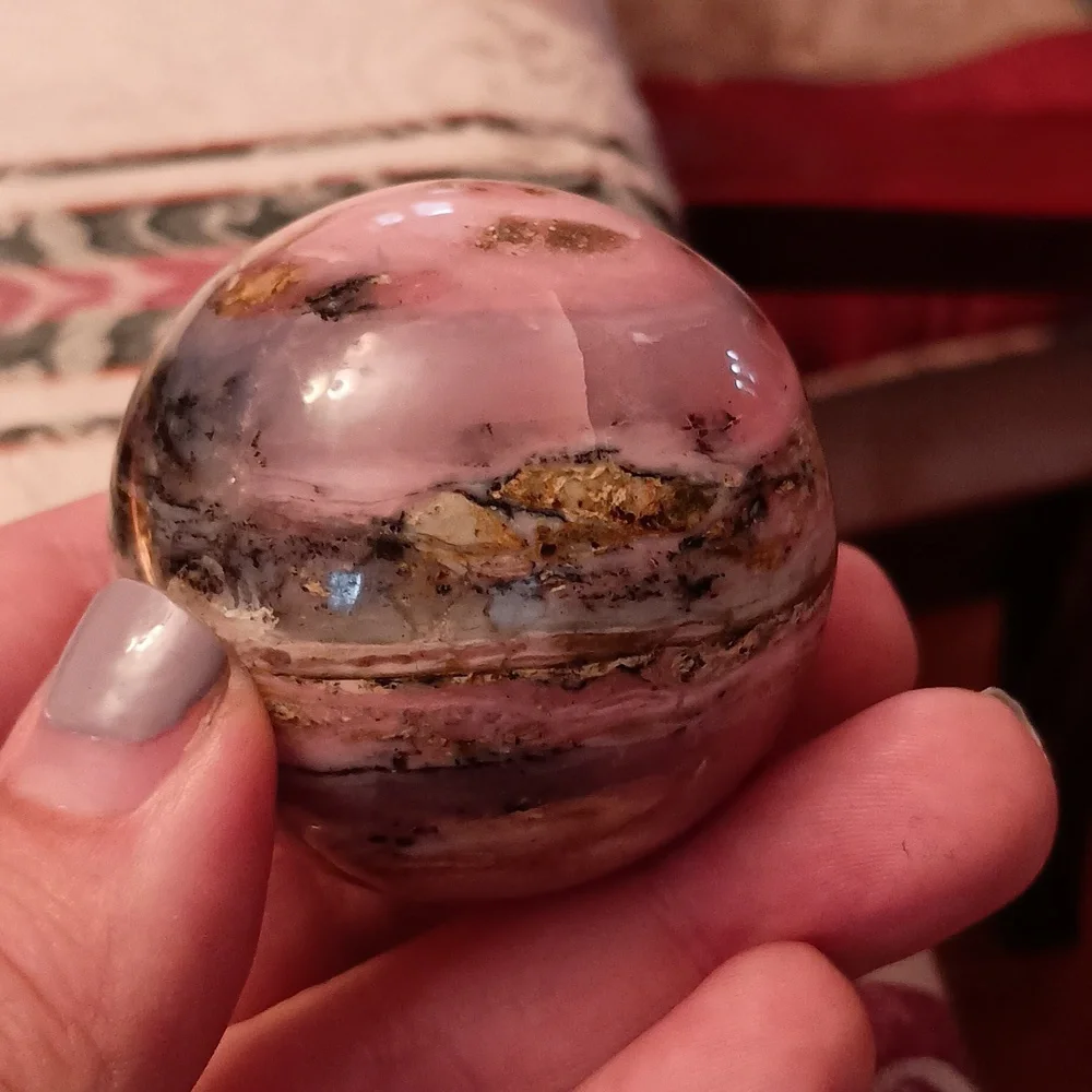 Peruvian Pink Opal Sphere - Picture 5 of 7